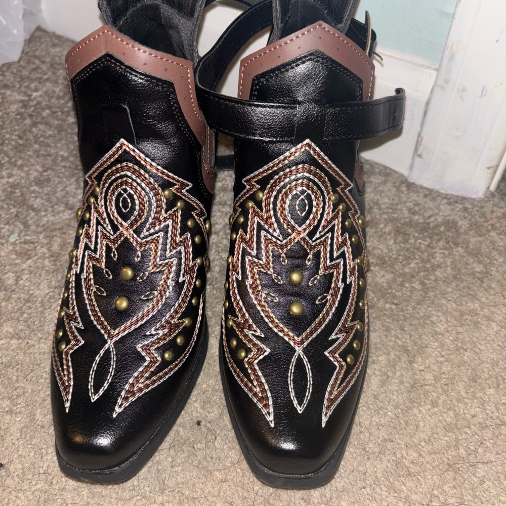 Durango Size 6 Black/Brown Ankle Booties - Picture 2 of 4